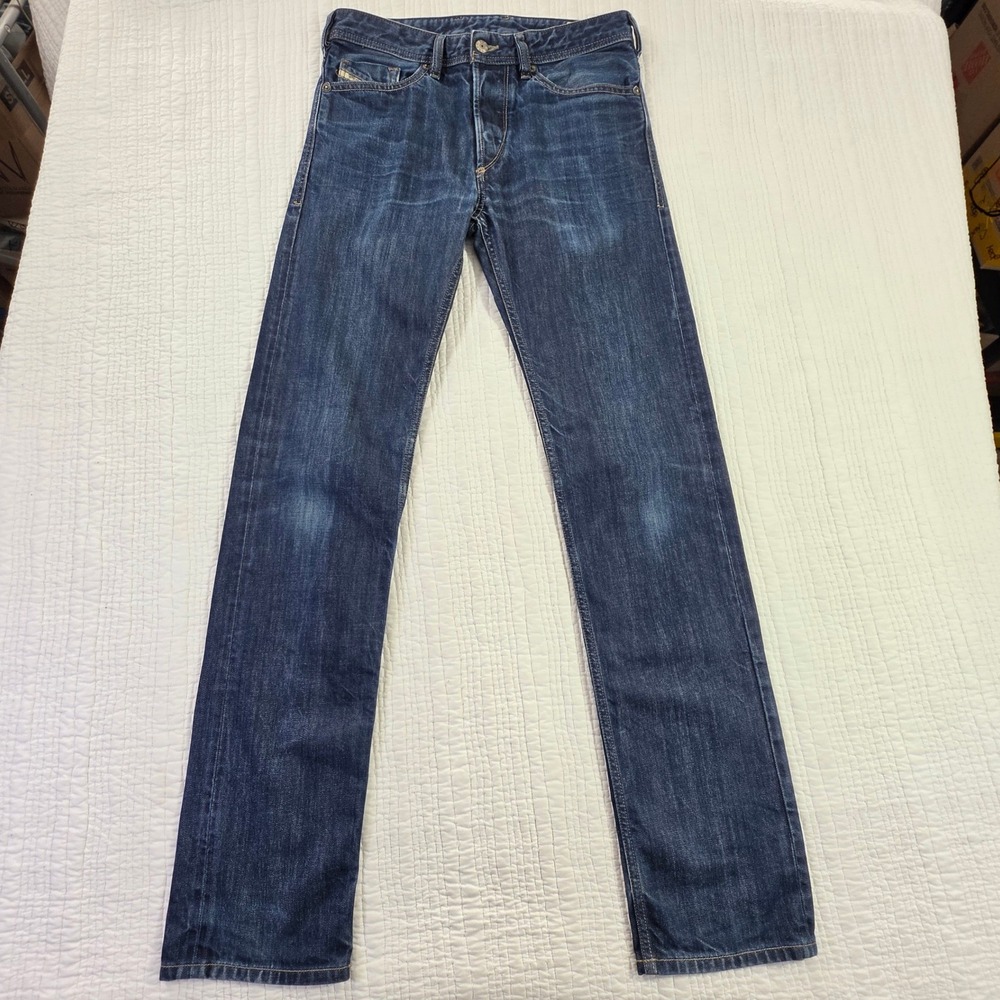 Diesel Koolter Regular Slim Tapered Dark Wash Blue Denim Jeans Mens 32x34 EUC